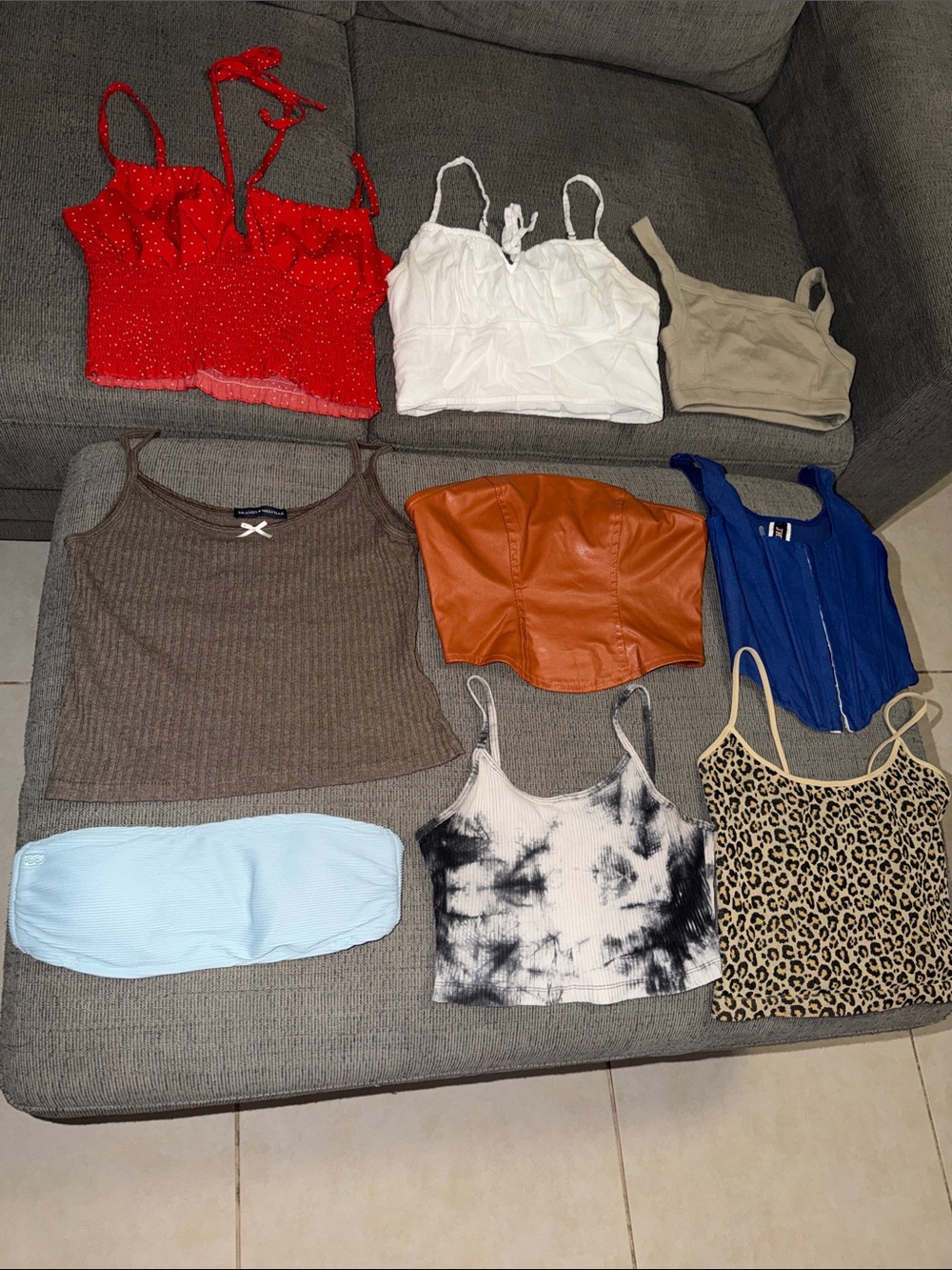 9 Mixed Crop Tank Bundle Different brands